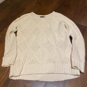American Eagle white knit sweater (AE)